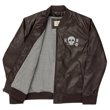 Skull Leather Bomber Jacket